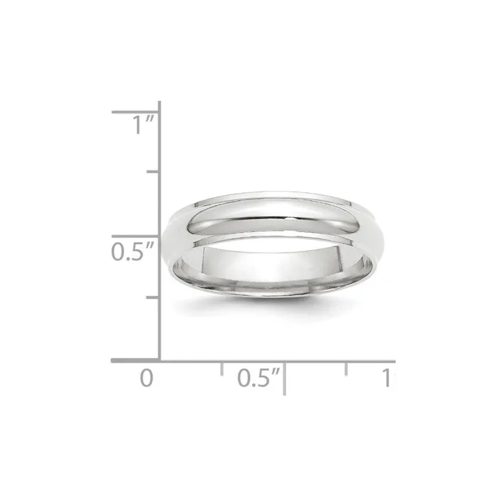 Rings Goldia Solid 10K White Gold 5mm Half Round with Edge MensWomens Wedding Band Ring Size 95 Rings Goldia Solid 10K White Gold 5mm Half Round with Edge MensWomens Wedding Band Ring Size 95