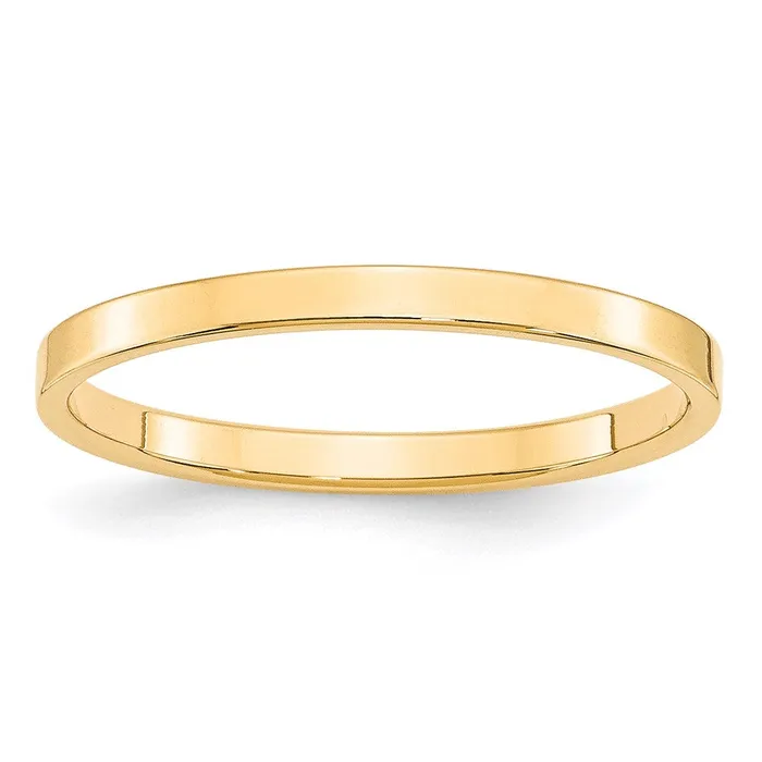 Rings Goldia Solid 10K Yellow Gold 2mm Light Weight Flat MensWomens Wedding Band Ring Size 125 Rings Goldia Solid 10K Yellow Gold 2mm Light Weight Flat MensWomens Wedding Band Ring Size 125