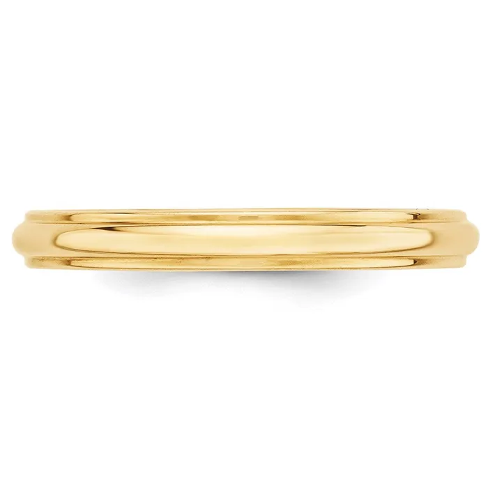 Rings Goldia Solid 10K Yellow Gold 3mm Half Round with Edge MensWomens Wedding Band Ring Size 125 Rings Goldia Solid 10K Yellow Gold 3mm Half Round with Edge MensWomens Wedding Band Ring Size 125