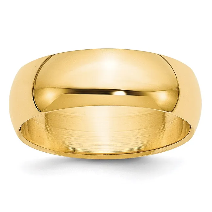 Rings Goldia Solid 10K Yellow Gold 7mm Half Round MensWomens Wedding Band Ring Size 13 Rings Goldia Solid 10K Yellow Gold 7mm Half Round MensWomens Wedding Band Ring Size 13