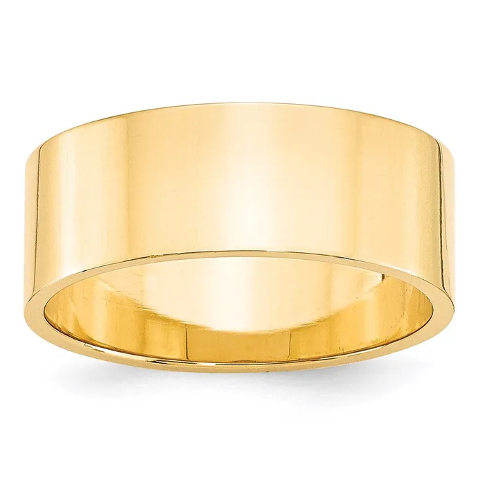 Rings Goldia Solid 10K Yellow Gold 8mm Light Weight Flat MensWomens Wedding Band Ring Size 13 Rings Goldia Solid 10K Yellow Gold 8mm Light Weight Flat MensWomens Wedding Band Ring Size 13