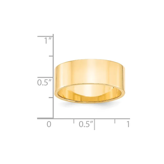 Rings Goldia Solid 10K Yellow Gold 8mm Light Weight Flat MensWomens Wedding Band Ring Size 13 Rings Goldia Solid 10K Yellow Gold 8mm Light Weight Flat MensWomens Wedding Band Ring Size 13