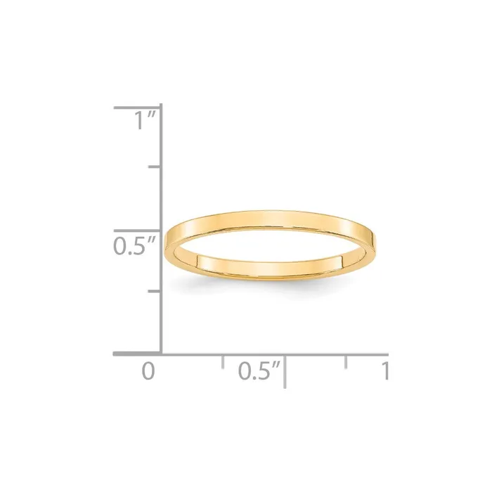 Rings Goldia Solid 14K Yellow Gold 2mm Light Weight Flat MensWomens Wedding Band Ring Size 5 Rings Goldia Solid 14K Yellow Gold 2mm Light Weight Flat MensWomens Wedding Band Ring Size 5
