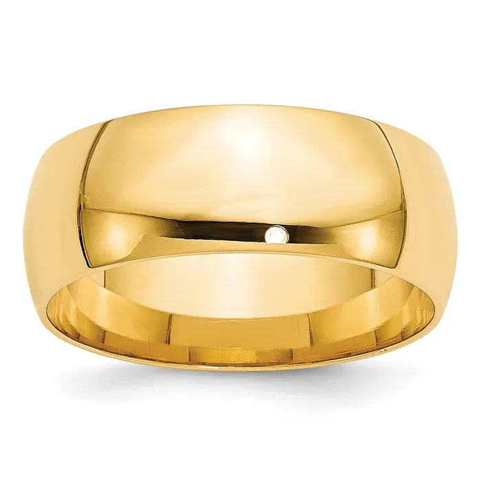 Rings Goldia Solid 14K Yellow Gold 8mm Light Weight Comfort Fit MensWomens Wedding Band Ring Size 55 Rings Goldia Solid 14K Yellow Gold 8mm Light Weight Comfort Fit MensWomens Wedding Band Ring Size 55