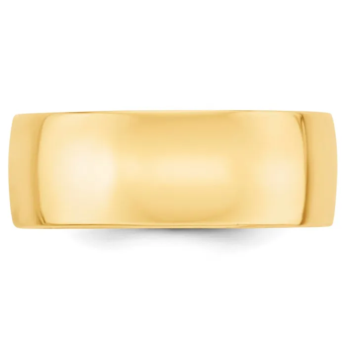 Rings Goldia Solid 14K Yellow Gold 8mm Light Weight Comfort Fit MensWomens Wedding Band Ring Size 55 Rings Goldia Solid 14K Yellow Gold 8mm Light Weight Comfort Fit MensWomens Wedding Band Ring Size 55