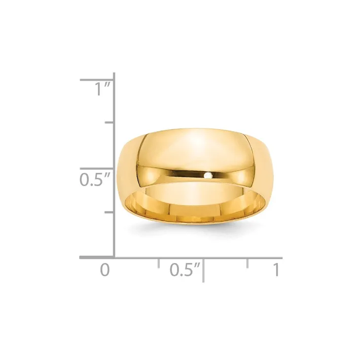 Rings Goldia Solid 14K Yellow Gold 8mm Light Weight Comfort Fit MensWomens Wedding Band Ring Size 55 Rings Goldia Solid 14K Yellow Gold 8mm Light Weight Comfort Fit MensWomens Wedding Band Ring Size 55
