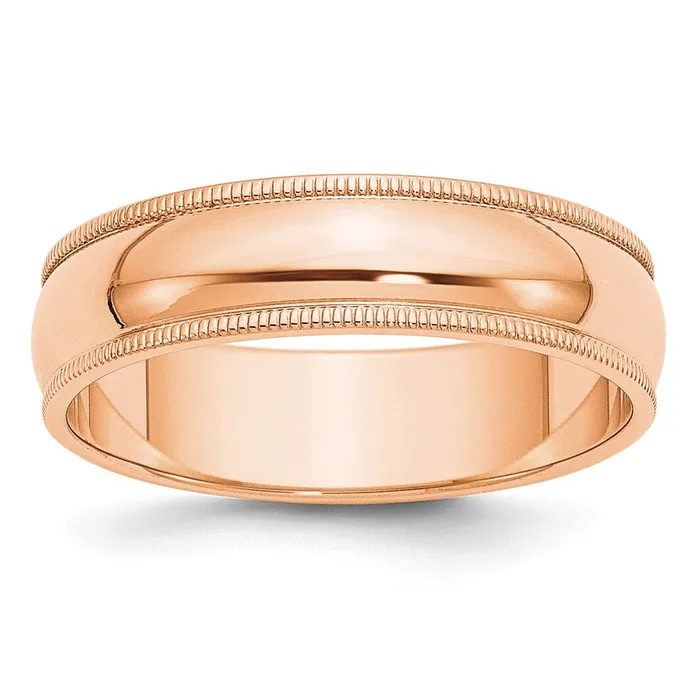 Rings Goldia Solid 14K Yellow Gold Rose Gold 6mm Milgrain HalfRound Wedding MensWomens Wedding Band Ring Size 45 Rings Goldia Solid 14K Yellow Gold Rose Gold 6mm Milgrain HalfRound Wedding MensWomens Wedding Band Ring Size 45