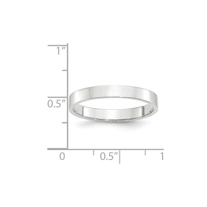 Rings Goldia Solid 18K White Gold 3mm Light Weight Flat MensWomens Wedding Band Ring Size 13 Rings Goldia Solid 18K White Gold 3mm Light Weight Flat MensWomens Wedding Band Ring Size 13