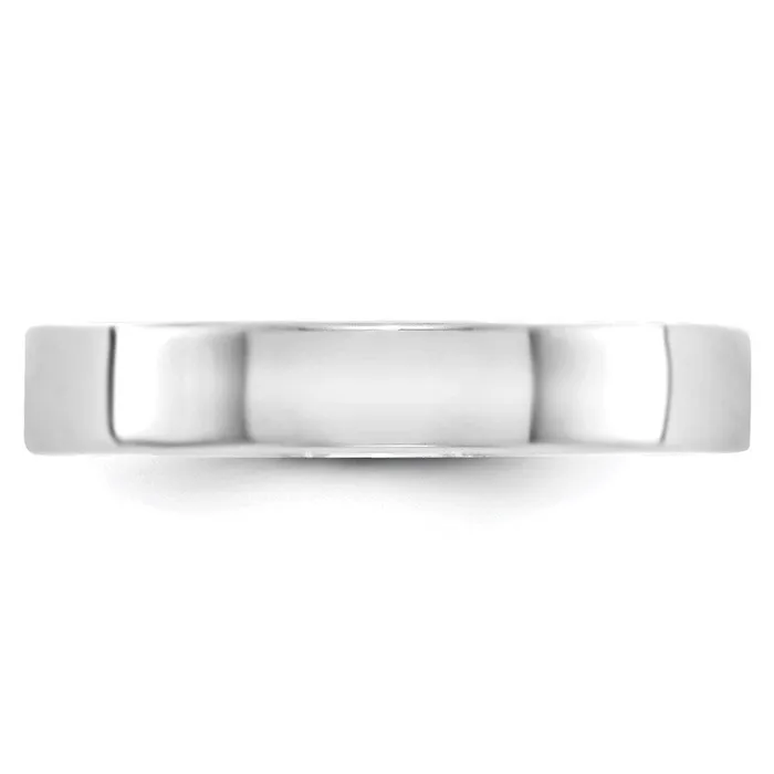 Rings Goldia Solid 18K White Gold 4mm Light Weight Flat MensWomens Wedding Band Ring Size 45 Rings Goldia Solid 18K White Gold 4mm Light Weight Flat MensWomens Wedding Band Ring Size 45