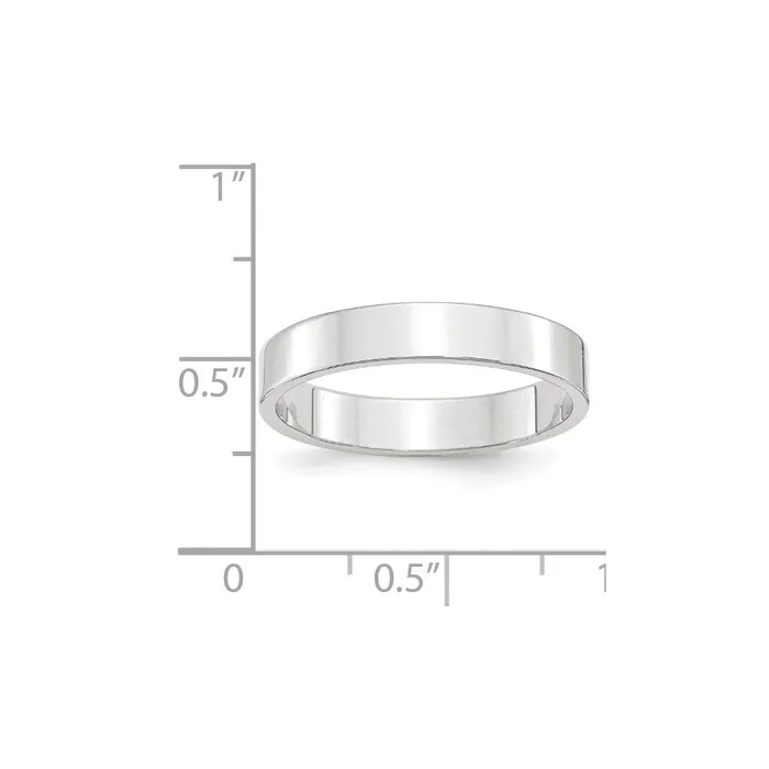 Rings Goldia Solid 18K White Gold 4mm Light Weight Flat MensWomens Wedding Band Ring Size 45 Rings Goldia Solid 18K White Gold 4mm Light Weight Flat MensWomens Wedding Band Ring Size 45