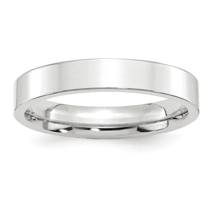 Rings Goldia Solid 18K White Gold 4mm Standard Flat Comfort Fit MensWomens Wedding Band Ring Size 125 Rings Goldia Solid 18K White Gold 4mm Standard Flat Comfort Fit MensWomens Wedding Band Ring Size 125