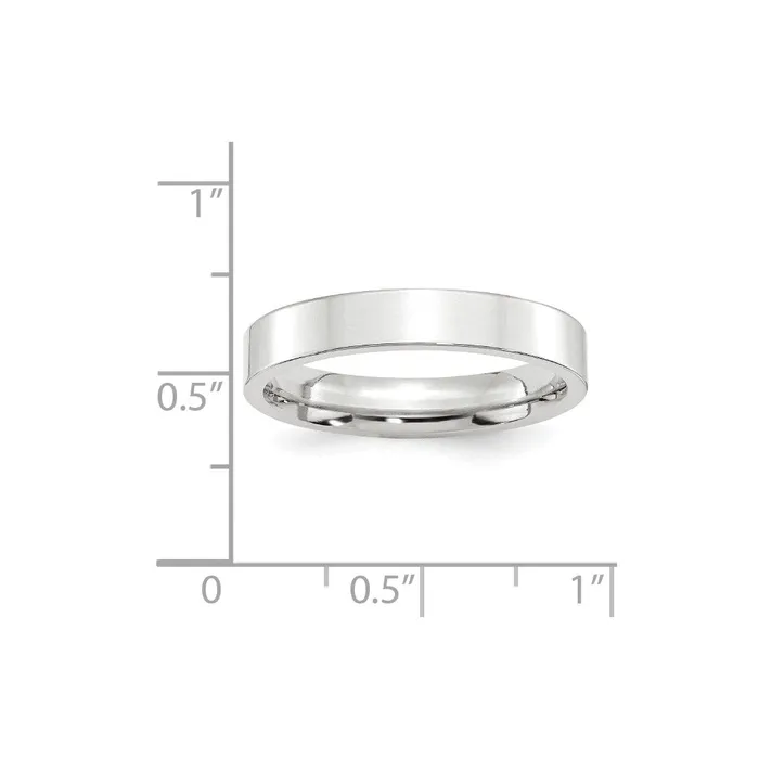 Rings Goldia Solid 18K White Gold 4mm Standard Flat Comfort Fit MensWomens Wedding Band Ring Size 125 Rings Goldia Solid 18K White Gold 4mm Standard Flat Comfort Fit MensWomens Wedding Band Ring Size 125