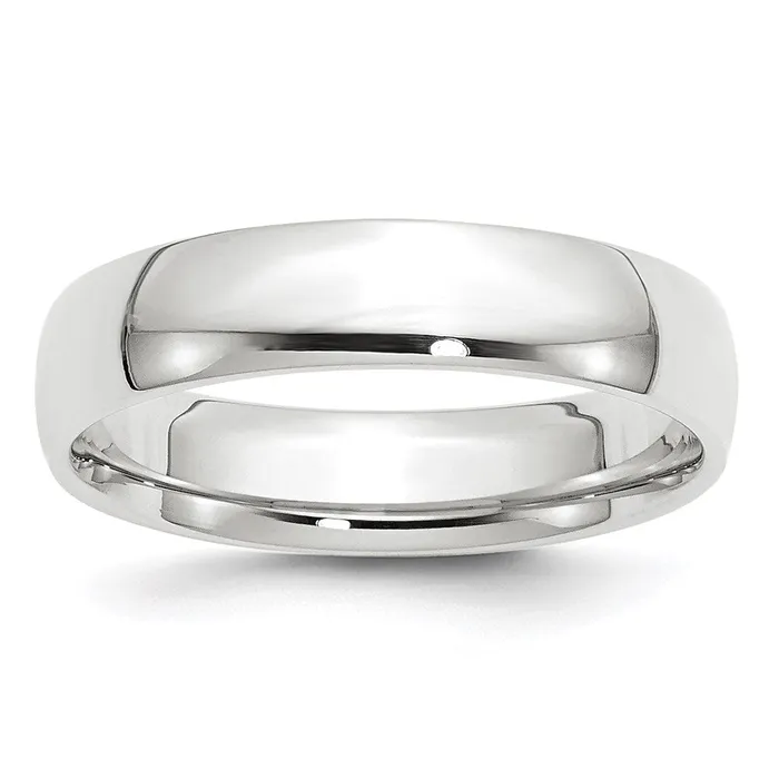 Rings Goldia Solid 18K White Gold 5mm Light Weight Comfort Fit MensWomens Wedding Band Ring Size 11