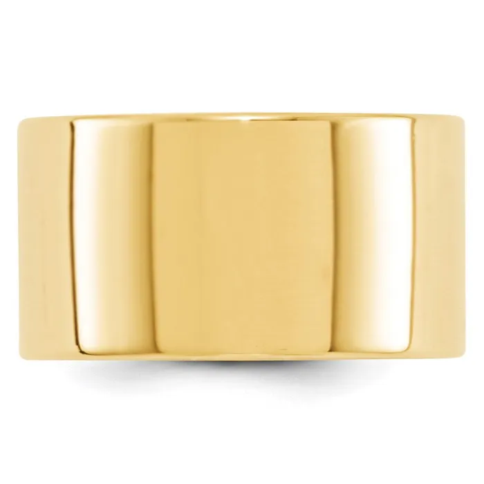 Rings Goldia Solid 18K Yellow Gold 12mm Light Weight Flat MensWomens Wedding Band Ring Size 95 Rings Goldia Solid 18K Yellow Gold 12mm Light Weight Flat MensWomens Wedding Band Ring Size 95