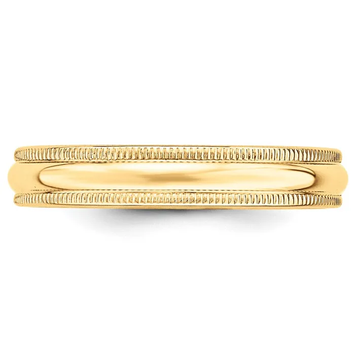 Rings Goldia Solid 18K Yellow Gold 4mm Milgrain Half Round MensWomens Wedding Band Ring Size 125 Rings Goldia Solid 18K Yellow Gold 4mm Milgrain Half Round MensWomens Wedding Band Ring Size 125