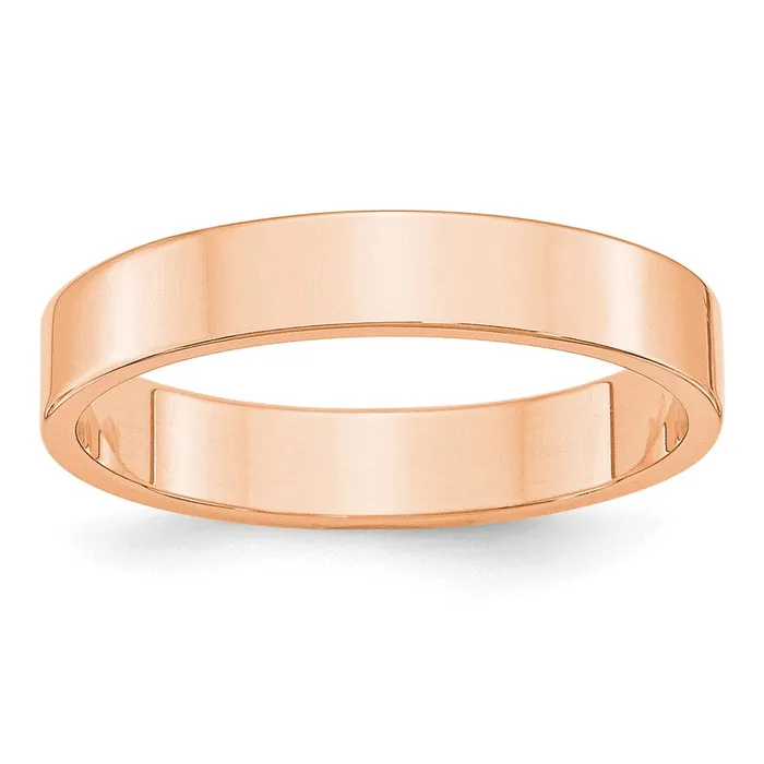 Rings Goldia Solid 18K Yellow Gold Rose Gold 4mm Light Weight Flat MensWomens Wedding Band Ring Size 115 Rings Goldia Solid 18K Yellow Gold Rose Gold 4mm Light Weight Flat MensWomens Wedding Band Ring Size 115