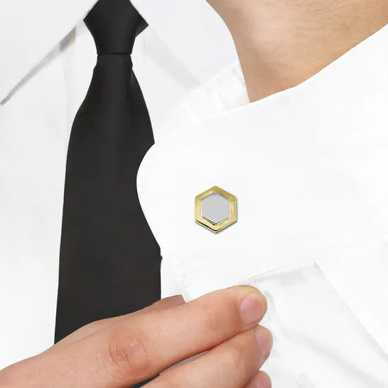 Rings JMS always Original AMOUR Hexagonal Halo Cufflinks In TwoTone 14K White Yellow Gold Rings JMS always Original AMOUR Hexagonal Halo Cufflinks In TwoTone 14K White Yellow Gold