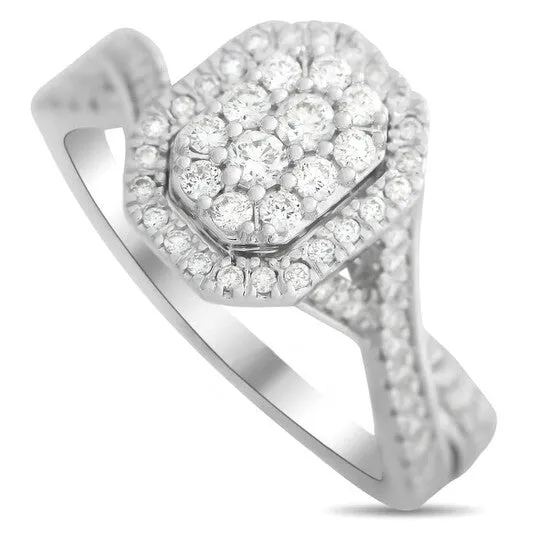 Rings JMS always Original LB Exclusive 14K White Gold 050ct Diamond Twist Ring Rings JMS always Original LB Exclusive 14K White Gold 050ct Diamond Twist Ring