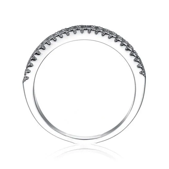 Rings JMS always Original Megan Walford Sterling Silver with Rhodium Plated and Sapphire Cubic Zirconia Band Ring Rings JMS always Original Megan Walford Sterling Silver with Rhodium Plated and Sapphire Cubic Zirconia Band Ring