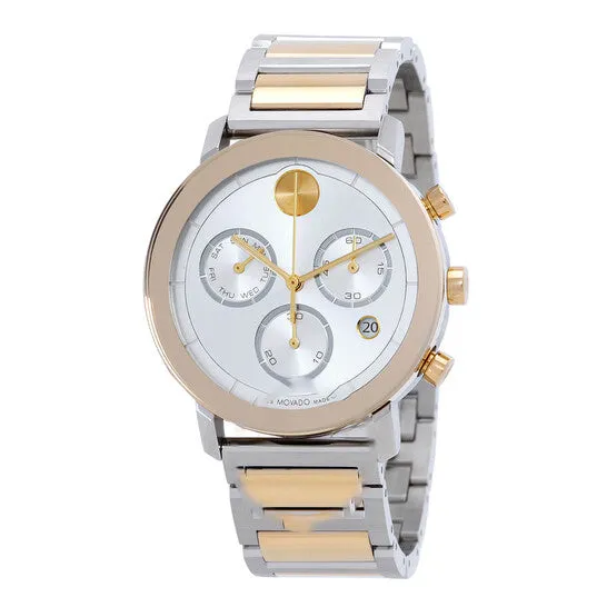 Rings JMS always Original Movado Bold Evolution Chronograph Quartz Silver Dial TwoTone Mens Watch 3600888 Rings JMS always Original Movado Bold Evolution Chronograph Quartz Silver Dial TwoTone Mens Watch 3600888