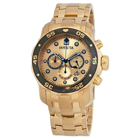 Rings Original Invicta Pro Diver Goldtone Dial Mens Chronograph Watch ILE0072A JMS always Rings Original Invicta Pro Diver Goldtone Dial Mens Chronograph Watch ILE0072A JMS always