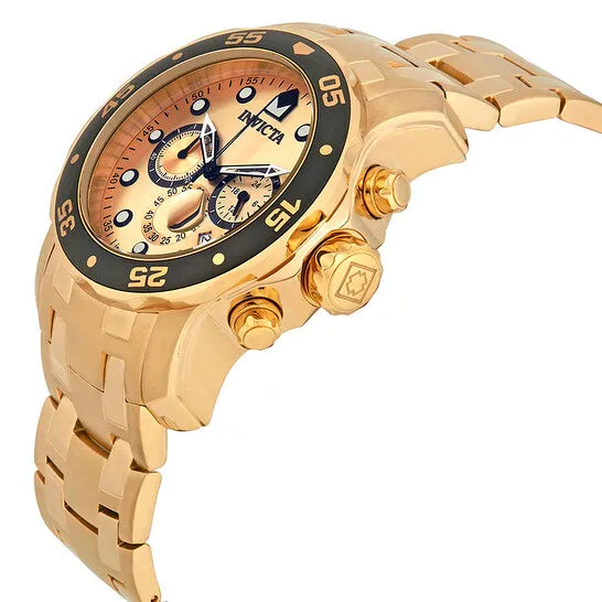 Rings Original Invicta Pro Diver Goldtone Dial Mens Chronograph Watch ILE0072A JMS always Rings Original Invicta Pro Diver Goldtone Dial Mens Chronograph Watch ILE0072A JMS always
