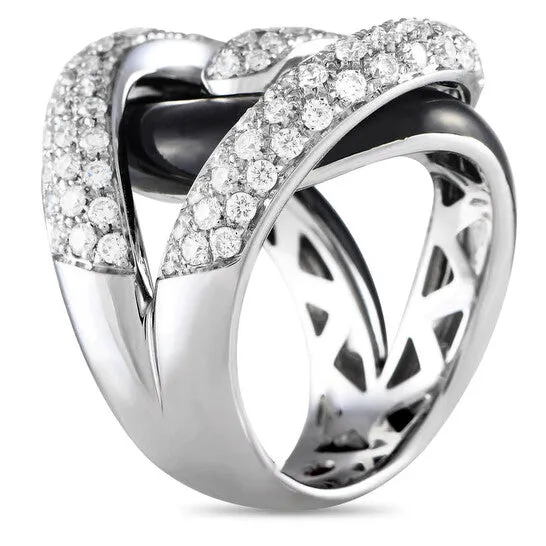 Rings Original PreOwned Roberto Coin 18K White Gold 203ct Diamond and Enamel Ring JMS always Rings Original PreOwned Roberto Coin 18K White Gold 203ct Diamond and Enamel Ring JMS always