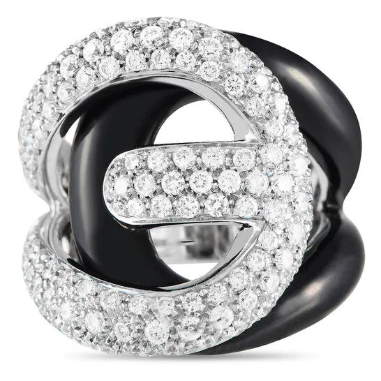 Rings Original PreOwned Roberto Coin 18K White Gold 203ct Diamond and Enamel Ring JMS always Rings Original PreOwned Roberto Coin 18K White Gold 203ct Diamond and Enamel Ring JMS always