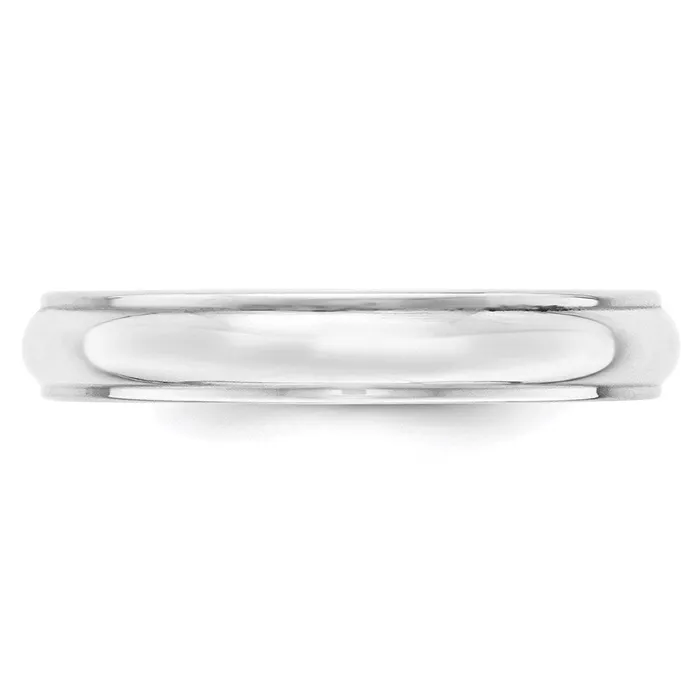 Rings Solid 10K White Gold 4mm Half Round with Edge MensWomens Wedding Band Ring Size 13 Goldia Rings Solid 10K White Gold 4mm Half Round with Edge MensWomens Wedding Band Ring Size 13 Goldia