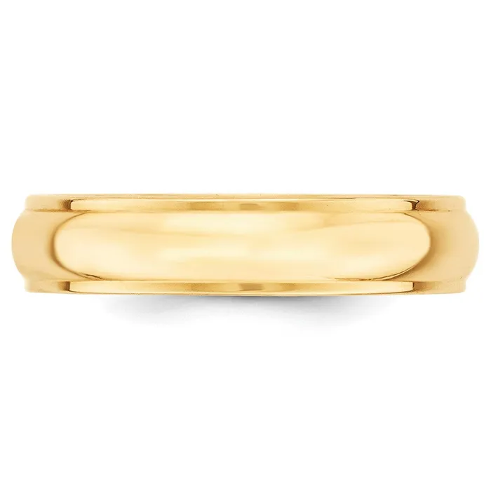 Rings Solid 14K Yellow Gold 5mm Half Round with Edge MensWomens Wedding Band Ring Size 65 Goldia Rings Solid 14K Yellow Gold 5mm Half Round with Edge MensWomens Wedding Band Ring Size 65 Goldia