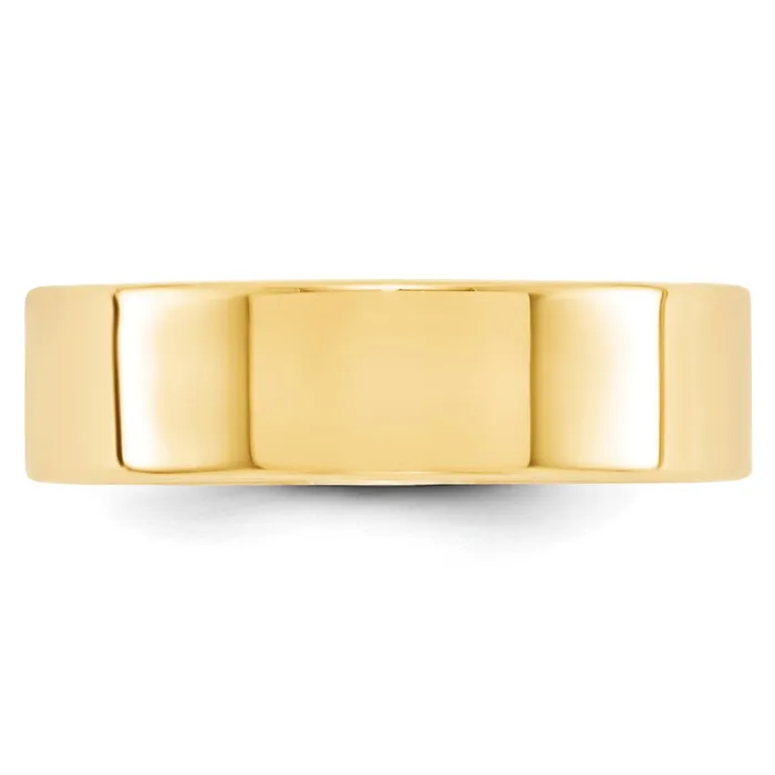 Rings Solid 14K Yellow Gold 6mm Light Weight Flat MensWomens Wedding Band Ring Size 105 Goldia Rings Solid 14K Yellow Gold 6mm Light Weight Flat MensWomens Wedding Band Ring Size 105 Goldia