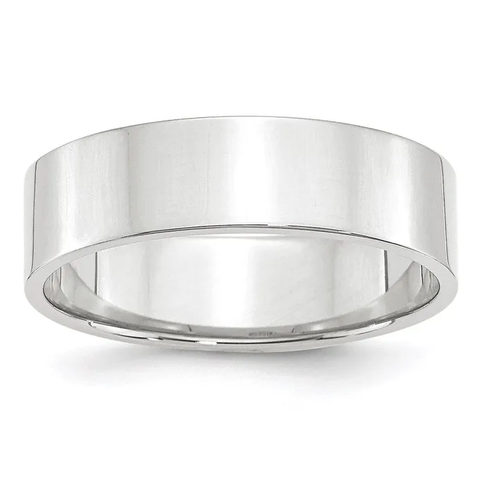 Rings Solid 18K White Gold 6mm Light Weight Flat MensWomens Wedding Band Ring Size 45 Goldia Rings Solid 18K White Gold 6mm Light Weight Flat MensWomens Wedding Band Ring Size 45 Goldia