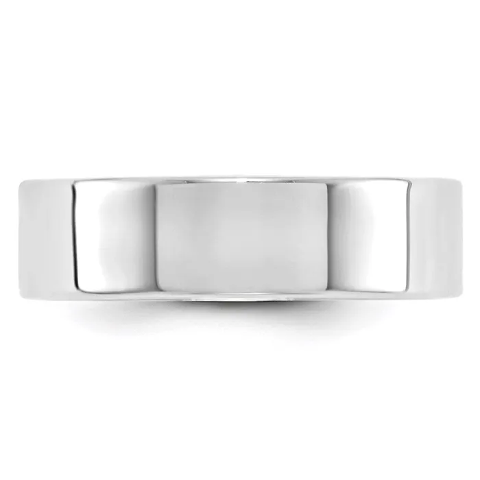 Rings Solid 18K White Gold 6mm Light Weight Flat MensWomens Wedding Band Ring Size 45 Goldia Rings Solid 18K White Gold 6mm Light Weight Flat MensWomens Wedding Band Ring Size 45 Goldia