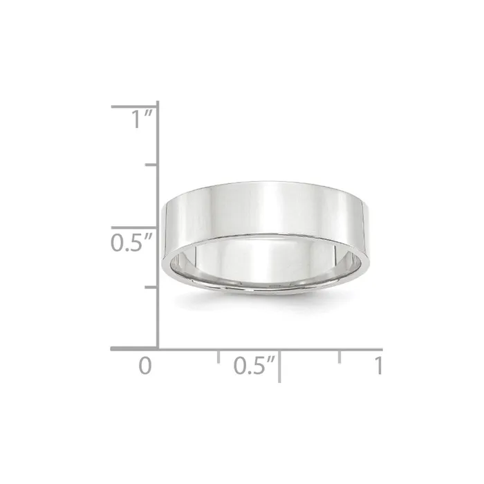 Rings Solid 18K White Gold 6mm Light Weight Flat MensWomens Wedding Band Ring Size 45 Goldia Rings Solid 18K White Gold 6mm Light Weight Flat MensWomens Wedding Band Ring Size 45 Goldia