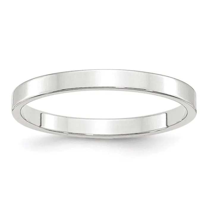 Solid 10K White Gold 25mm Light Weight Flat MensWomens Wedding Band Ring Size 115 Goldia Rings Solid 10K White Gold 25mm Light Weight Flat MensWomens Wedding Band Ring Size 115 Goldia Rings