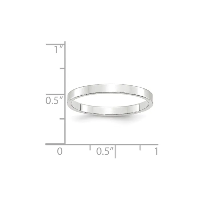 Solid 10K White Gold 25mm Light Weight Flat MensWomens Wedding Band Ring Size 115 Goldia Rings Solid 10K White Gold 25mm Light Weight Flat MensWomens Wedding Band Ring Size 115 Goldia Rings