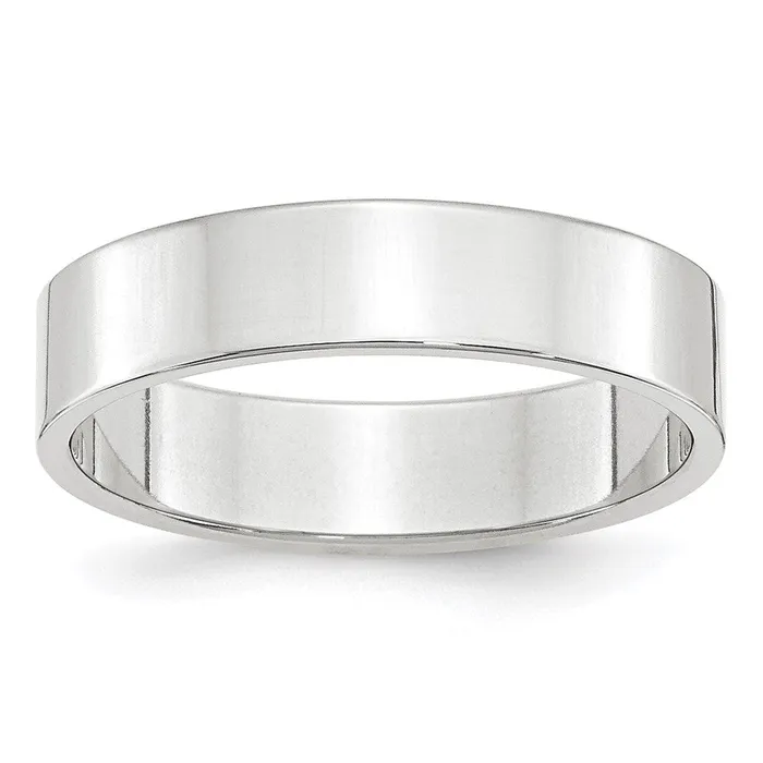Solid 10K White Gold 5mm Light Weight Flat MensWomens Wedding Band Ring Size 135 Goldia Rings Solid 10K White Gold 5mm Light Weight Flat MensWomens Wedding Band Ring Size 135 Goldia Rings