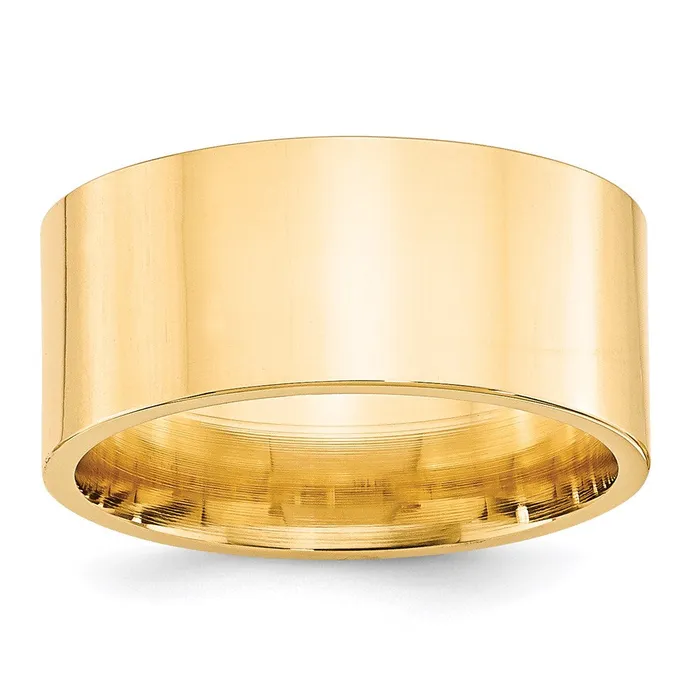 Solid 10K Yellow Gold 10mm Standard Flat Comfort Fit MensWomens Wedding Band Ring Size 95 Goldia Rings Solid 10K Yellow Gold 10mm Standard Flat Comfort Fit MensWomens Wedding Band Ring Size 95 Goldia Rings
