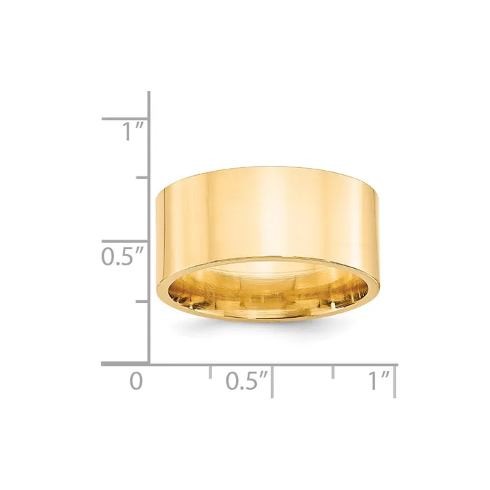 Solid 10K Yellow Gold 10mm Standard Flat Comfort Fit MensWomens Wedding Band Ring Size 95 Goldia Rings Solid 10K Yellow Gold 10mm Standard Flat Comfort Fit MensWomens Wedding Band Ring Size 95 Goldia Rings