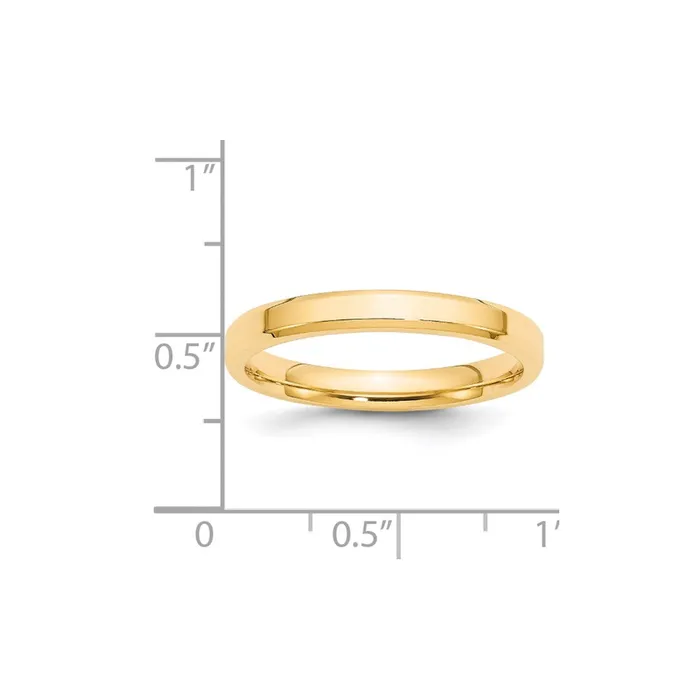 Solid 10K Yellow Gold 3mm Bevel Edge Comfort Fit MensWomens Wedding Band Ring Size 11 Goldia Rings Solid 10K Yellow Gold 3mm Bevel Edge Comfort Fit MensWomens Wedding Band Ring Size 11 Goldia Rings
