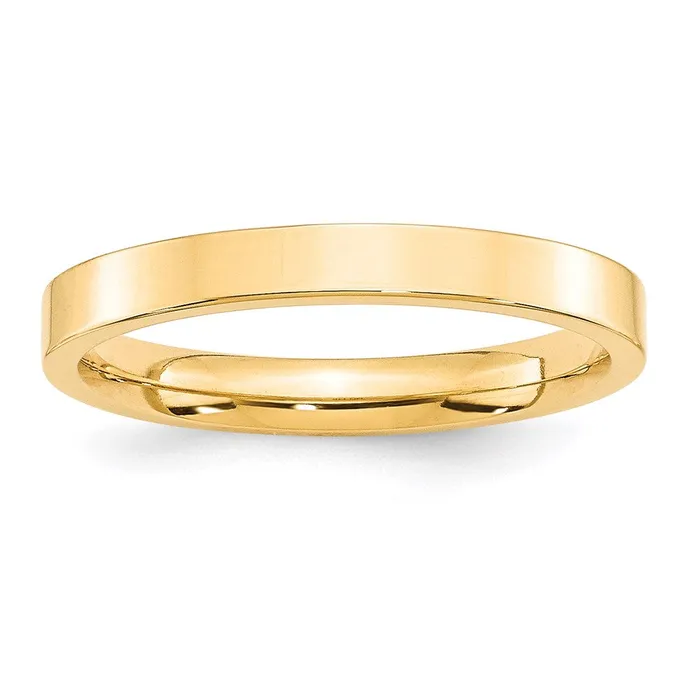 Solid 10K Yellow Gold 3mm Standard Flat Comfort Fit MensWomens Wedding Band Ring Size 11 Goldia Rings Solid 10K Yellow Gold 3mm Standard Flat Comfort Fit MensWomens Wedding Band Ring Size 11 Goldia Rings