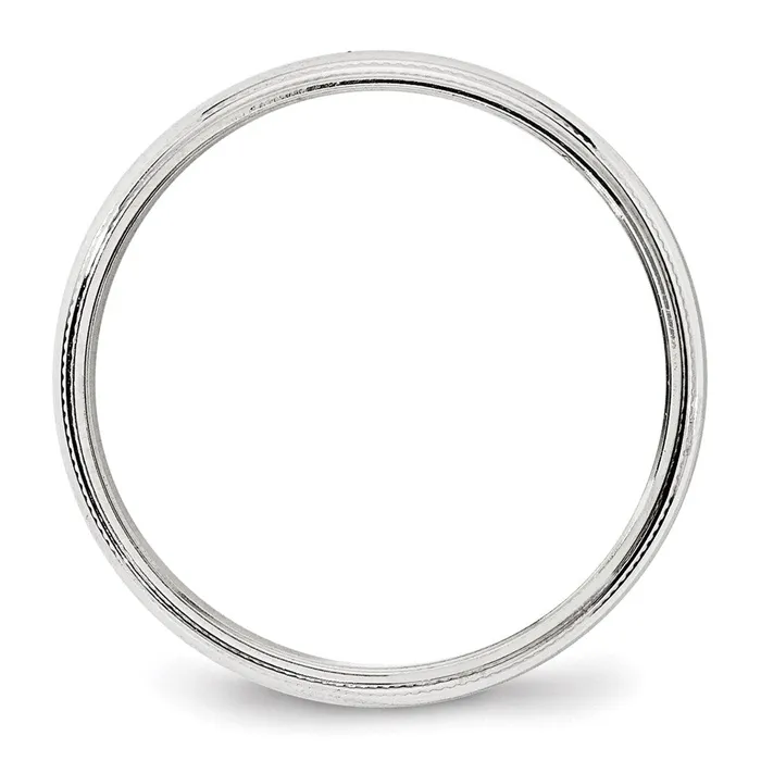 Solid 14K White Gold 4mm Milgrain Half Round MensWomens Wedding Band Ring Size 125 Goldia Rings Solid 14K White Gold 4mm Milgrain Half Round MensWomens Wedding Band Ring Size 125 Goldia Rings
