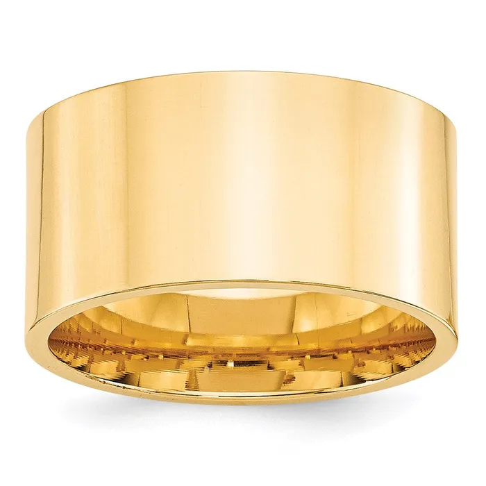 Solid 14K Yellow Gold 12mm Standard Flat Comfort Fit MensWomens Wedding Band Ring Size 125 Goldia Rings Solid 14K Yellow Gold 12mm Standard Flat Comfort Fit MensWomens Wedding Band Ring Size 125 Goldia Rings