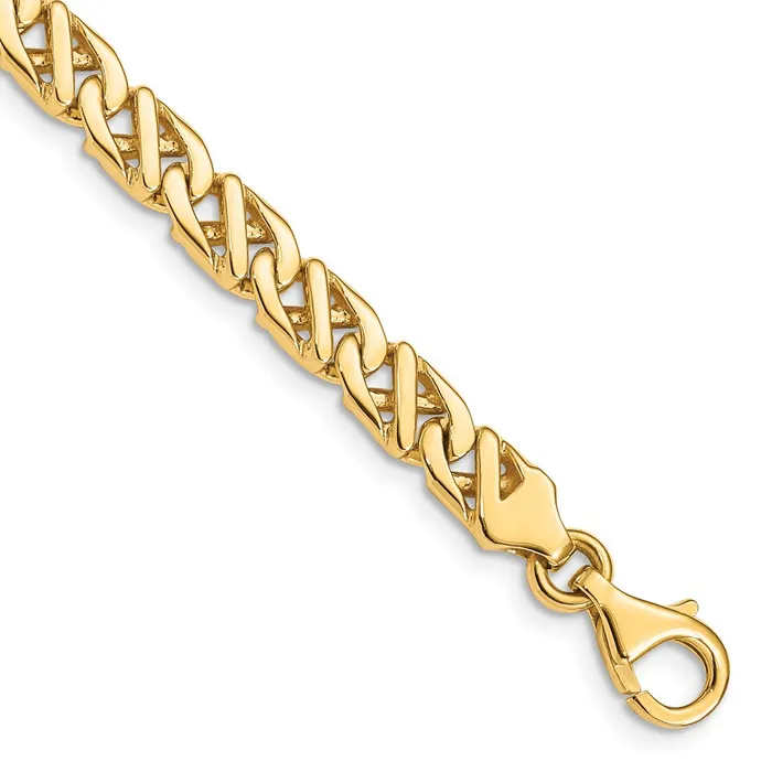 Solid 14K Yellow Gold 22 inch 61mm Hand Polished Fancy Link with Fancy Lobster Clasp Chain Necklace MDS Necklaces Solid 14K Yellow Gold 22 inch 61mm Hand Polished Fancy Link with Fancy Lobster Clasp Chain Necklace MDS Necklaces