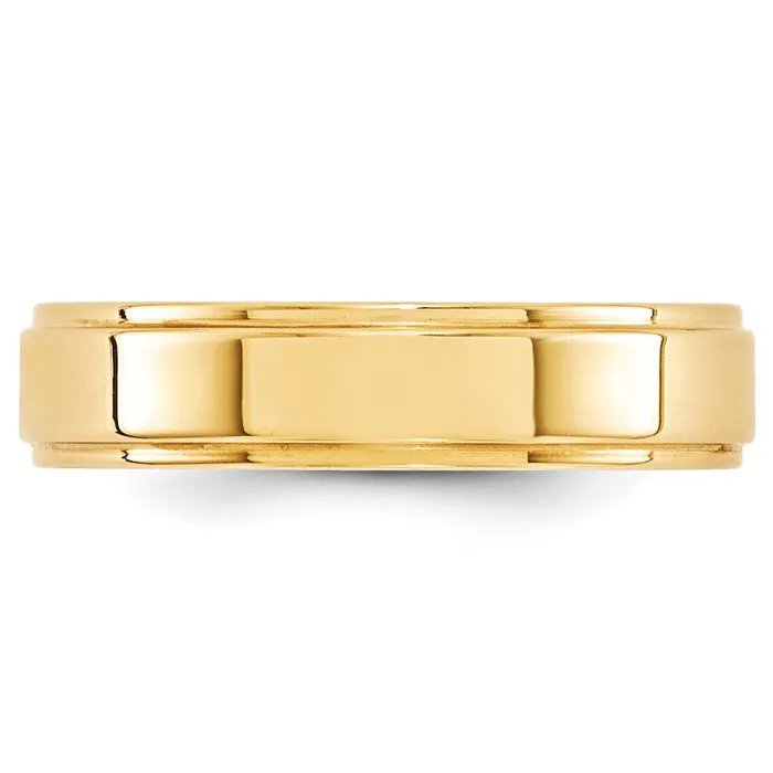 Solid 14K Yellow Gold 5mm Flat with Step Edge MensWomens Wedding Band Ring Size 45 Goldia Rings Solid 14K Yellow Gold 5mm Flat with Step Edge MensWomens Wedding Band Ring Size 45 Goldia Rings