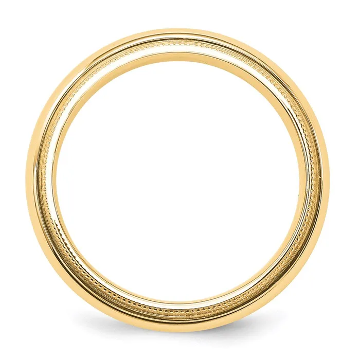 Solid 14K Yellow Gold 5mm Milgrain Comfort Wedding MensWomens Wedding Band Ring Size 7 Goldia Rings Solid 14K Yellow Gold 5mm Milgrain Comfort Wedding MensWomens Wedding Band Ring Size 7 Goldia Rings