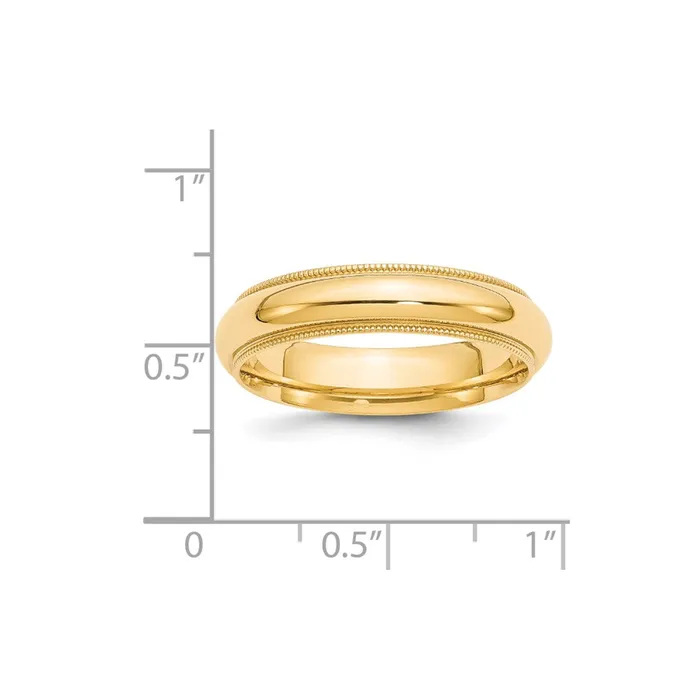 Solid 14K Yellow Gold 5mm Milgrain Comfort Wedding MensWomens Wedding Band Ring Size 7 Goldia Rings Solid 14K Yellow Gold 5mm Milgrain Comfort Wedding MensWomens Wedding Band Ring Size 7 Goldia Rings
