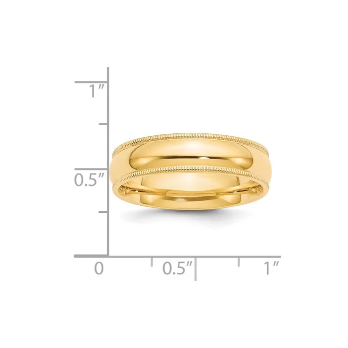 Solid 14K Yellow Gold 6mm Milgrain Comfort Wedding MensWomens Wedding Band Ring Size 10 Goldia Rings Solid 14K Yellow Gold 6mm Milgrain Comfort Wedding MensWomens Wedding Band Ring Size 10 Goldia Rings