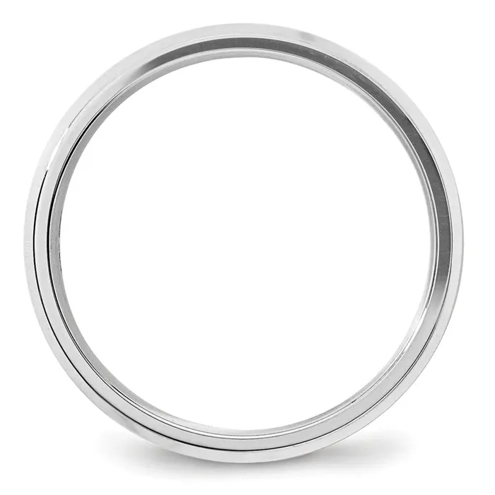 Solid 18K White Gold 5mm Bevel Edge Comfort Fit MensWomens Wedding Band Ring Size 6 Goldia Rings Solid 18K White Gold 5mm Bevel Edge Comfort Fit MensWomens Wedding Band Ring Size 6 Goldia Rings