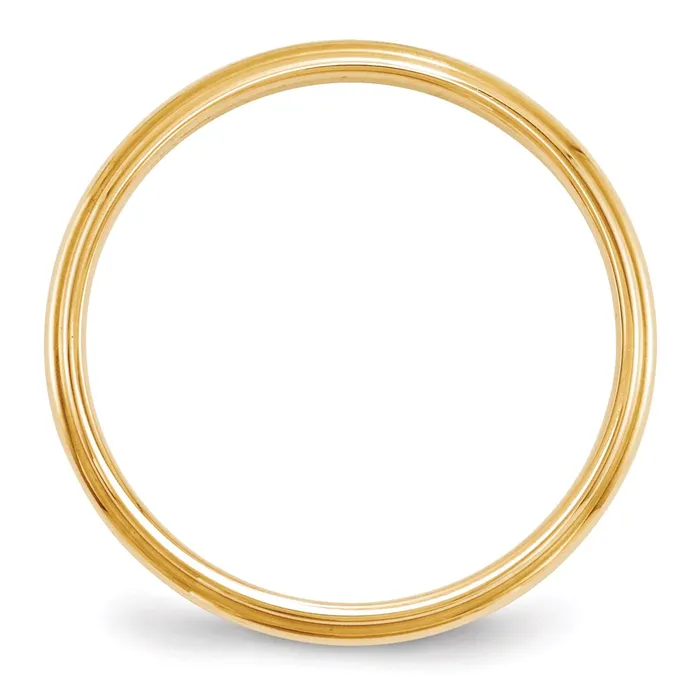 Solid 18K Yellow Gold 25mm Half Round with Edge MensWomens Wedding Band Ring Size 95 Goldia Rings Solid 18K Yellow Gold 25mm Half Round with Edge MensWomens Wedding Band Ring Size 95 Goldia Rings